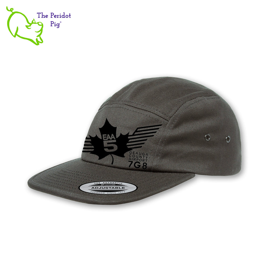 This EAA Chapter 5 Logo Tactical Hat is crafted with 100% soft cotton, making it comfortable to wear while flying. It features no top button, which makes it ideal for small-plane pilots, and the hat comes in three different colors. Enjoy the comfort and style of this tactical hat during your next flight! Front view shown with Charcoal & black.