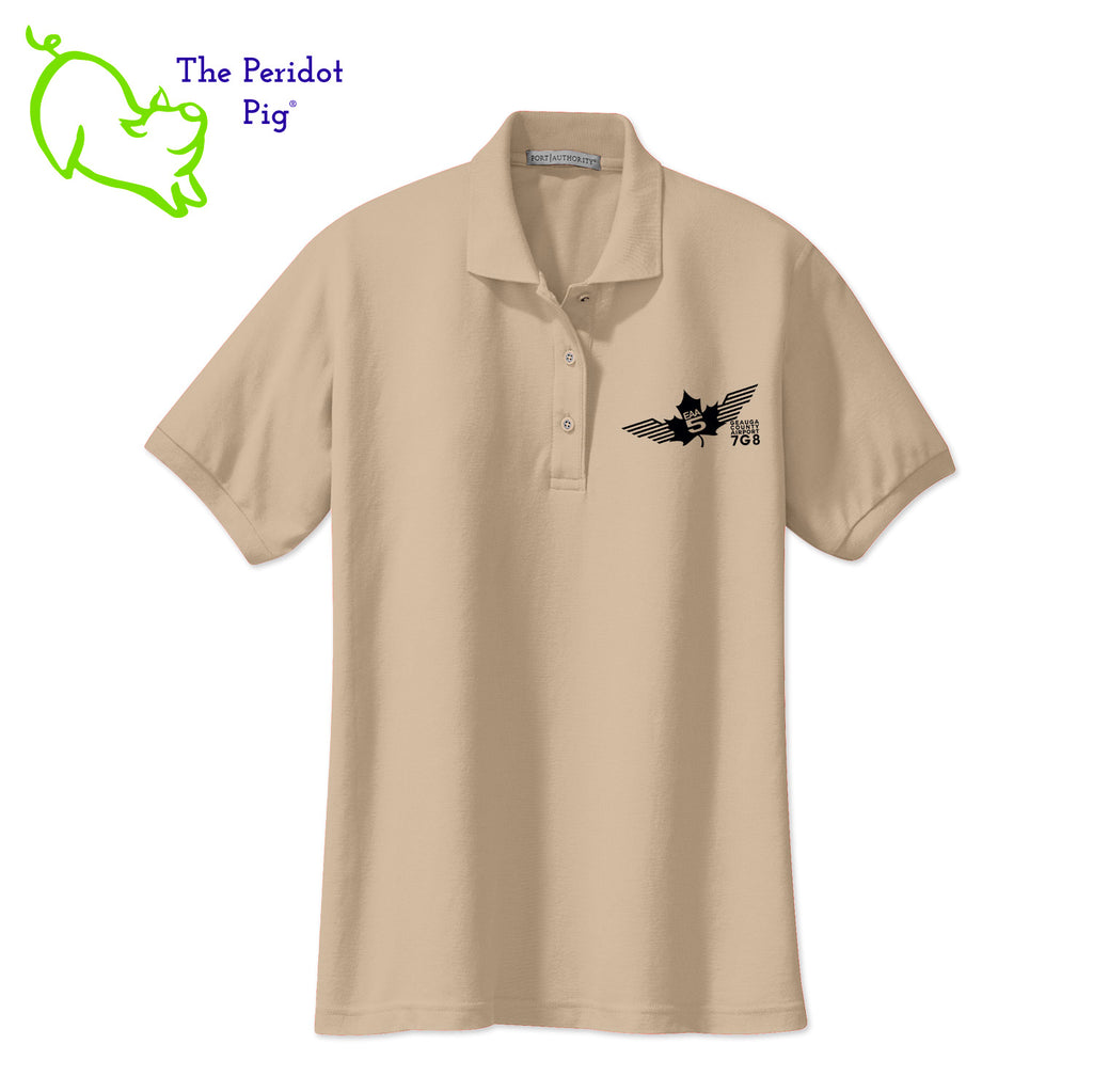 Renowned for its resilience, our incomparably comfortable classic polo is second to none. Expertly designed to resist wrinkles and shrinkage, this must-have polo delivers a luxuriously soft feel. Featuring the iconic EAA Chapter 5 logo on the left chest, you won't ever regret choosing this timeless piece. Front view shown in Stone-Black.