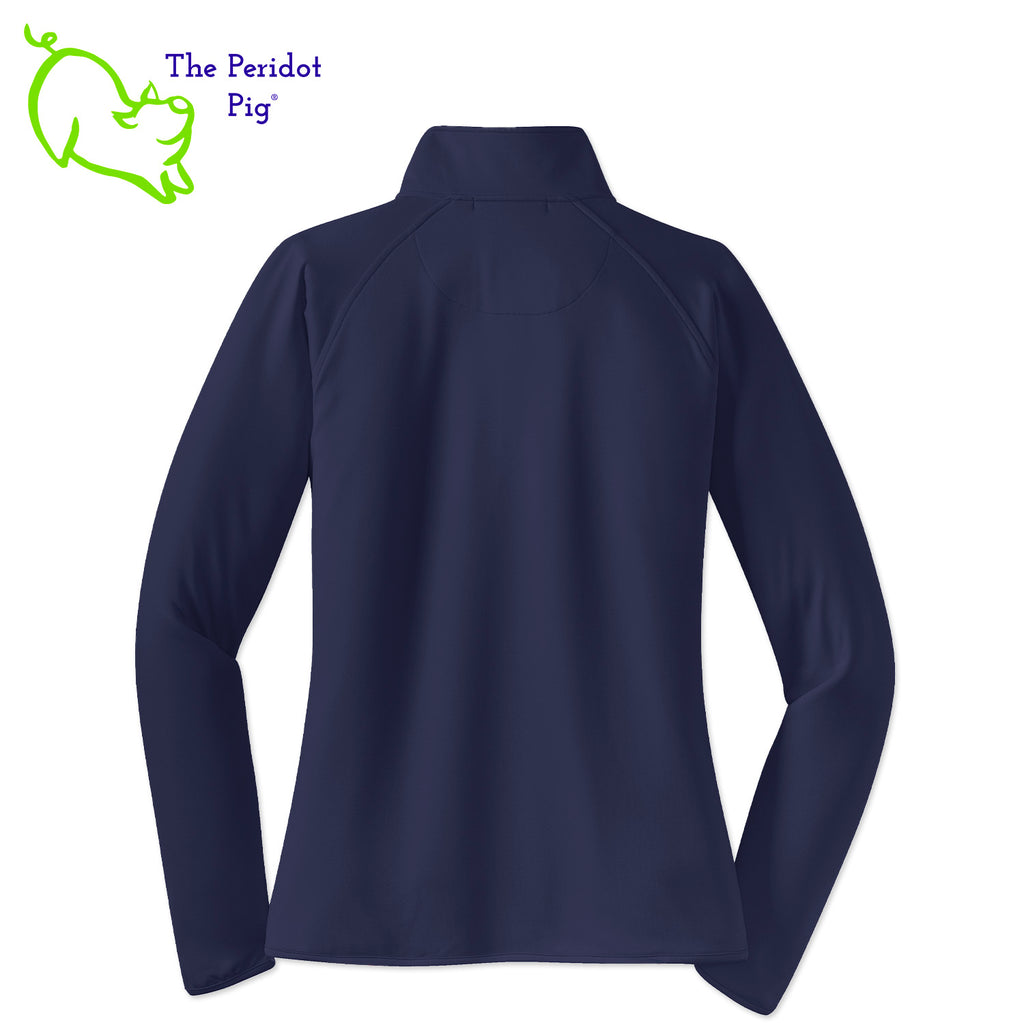 This Fall, make the EAA Chapter 5 Ladies Long Sleeve Quarter Zip your go-to layer! Boasting a soft-brushed backing and moisture control, it's comfortable year-round. And with the stylish Chapter 5 logo on the left chest, it looks perfect for the office or the weekend. Everything you need in one perfect shirt! Back view shown in Navy.