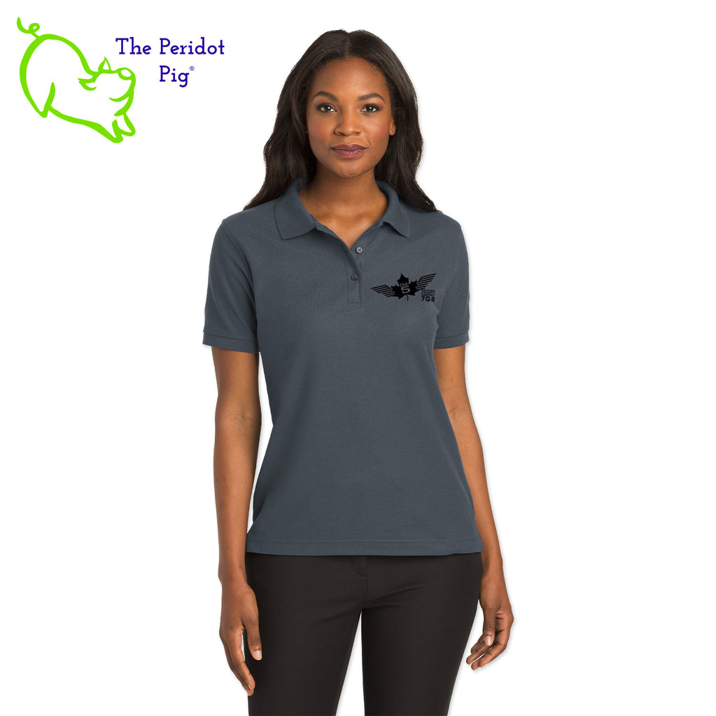 Renowned for its resilience, our incomparably comfortable classic polo is second to none. Expertly designed to resist wrinkles and shrinkage, this must-have polo delivers a luxuriously soft feel. Featuring the iconic EAA Chapter 5 logo on the left chest, you won't ever regret choosing this timeless piece. Front view shown in Charcoal-Black.
