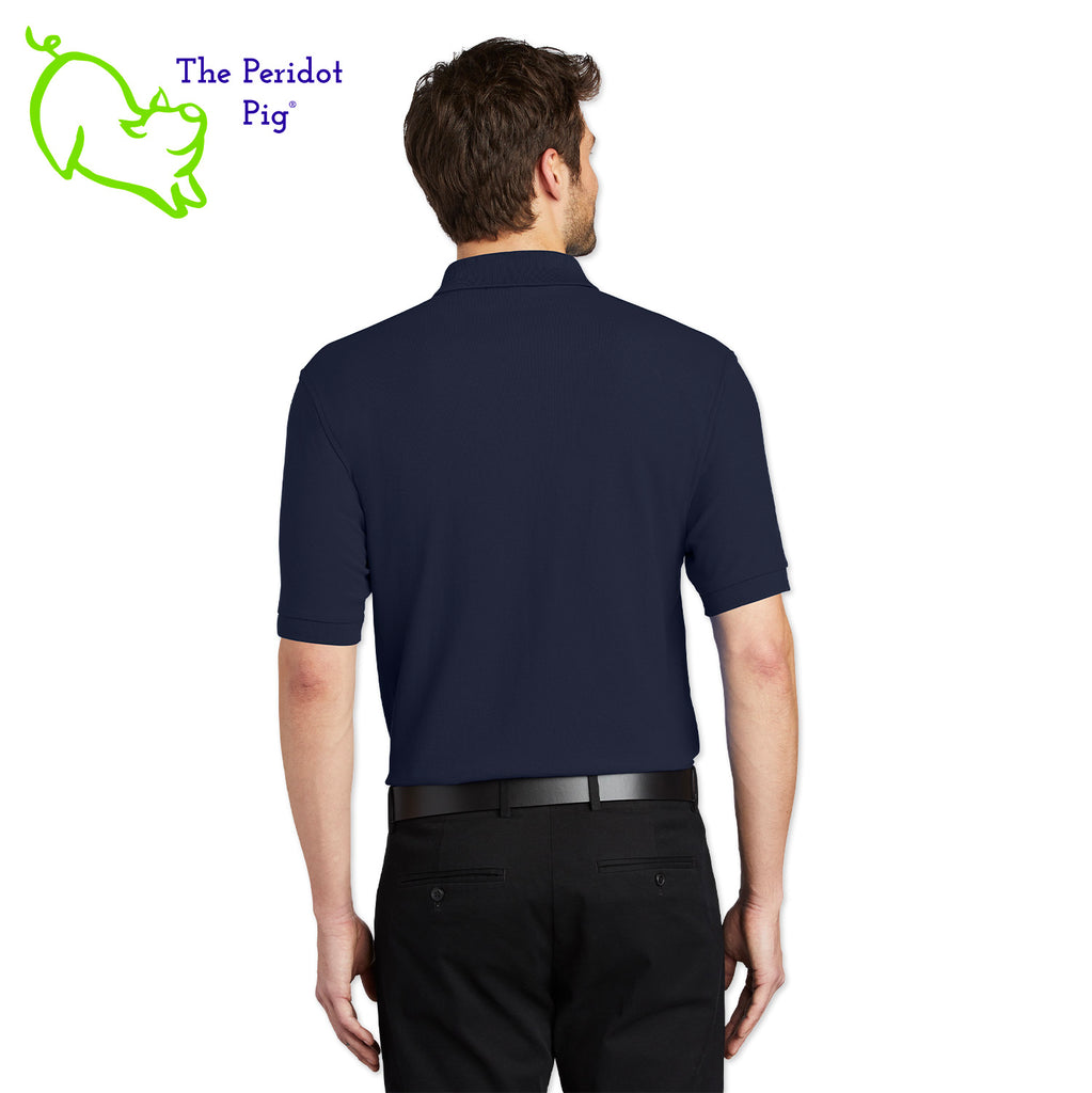 Renowned for its resilience, our incomparably comfortable classic polo is second to none. Expertly designed to resist wrinkles and shrinkage, this must-have polo delivers a luxuriously soft feel. Featuring the iconic EAA Chapter 5 logo on the left chest, you won't ever regret choosing this timeless piece. Back view shown in Navy.