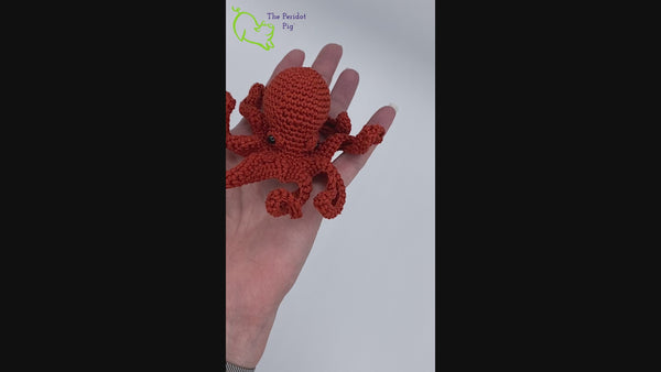 Leggy is made from sturdy cotton and is meant to last a life-time.  The safety eyes are securely attached, but for children under 3 please use with supervision. Video shown in orange.