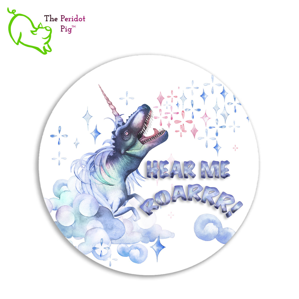 When you're fierce like a T-Rex and unique as a unicorn, this is the mouse pad for you or that favorite person in your life. Featuring the beautiful watercolor art of Katrine Glazkova, this perfect accessory will make you smile. Front view.