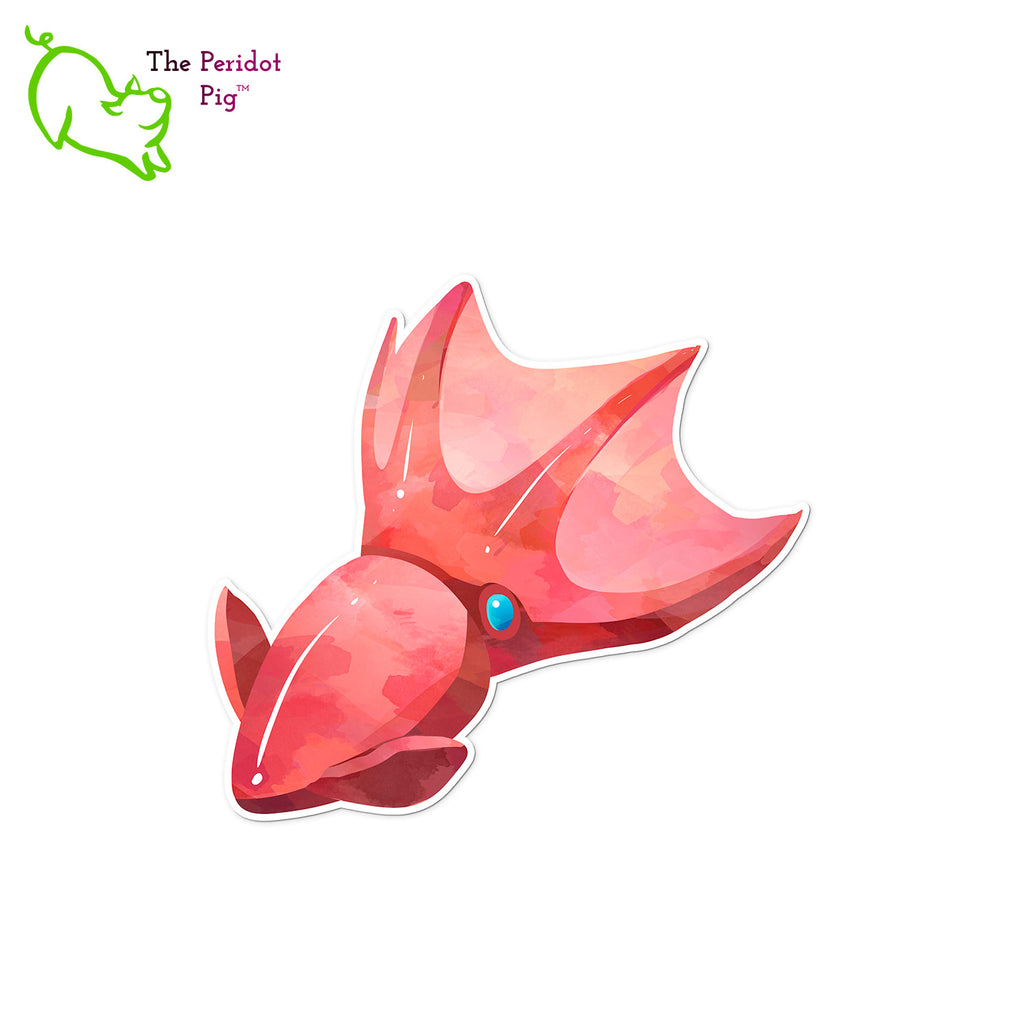 We just love these little squids and they make a beautiful, quirky sticker! These can be purchased individually or in a sample 6-pack that has one of each. Red shown.