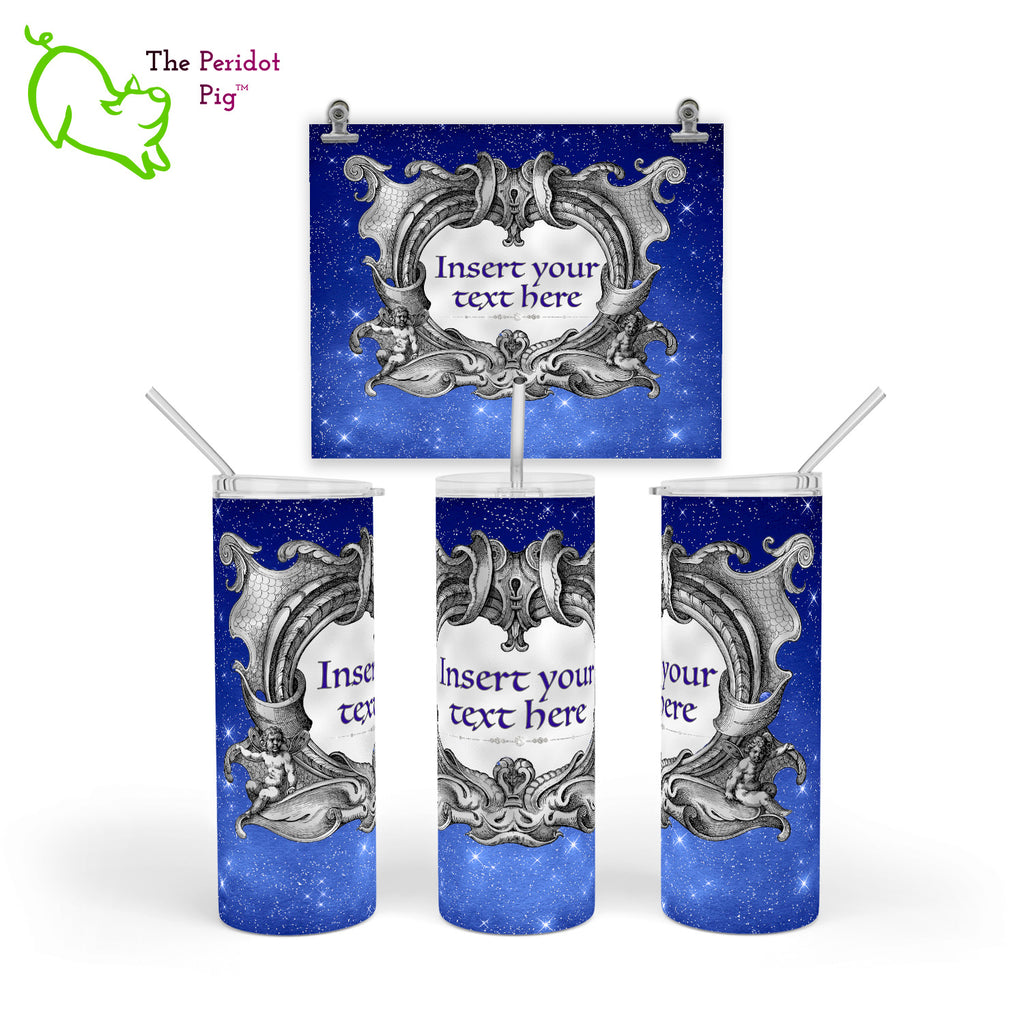 These tumblers were inspired by the Mars landing and the "Dare Mighty Things" encrypted message. We had to put our own peculiar spin on things as well! In this version, you can add your own personalization or inspirational quote. Style B Shown.