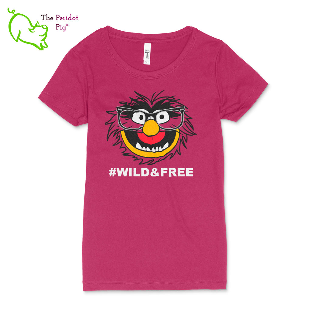 I bet you thought this would be an animal print shirt but instead it's a completely different kind of beast! Show off your inner wild and free animal with this cute retro shirt. Available in both a crew and v-neck style. The image is a super-lightweight stretch vinyl on the front only. Crew neck front view.