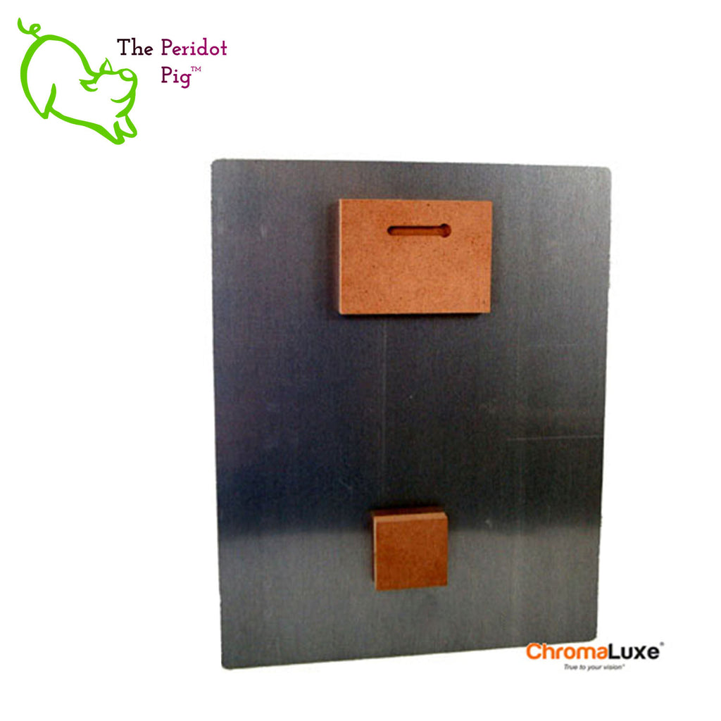 Some people live for Halloween and others (like me!) never bother to take down their spooky decorations. Here's a new product that will help you track when the big day is soon to arrive. The image depicts a full moon with crows and bats and bright orange lettering that says, "Halloween Countdown..." There is space below for you to add in the remaining months, weeks and/or days along with any other notes you might want to jot down on the chalkboard. Shown back view.