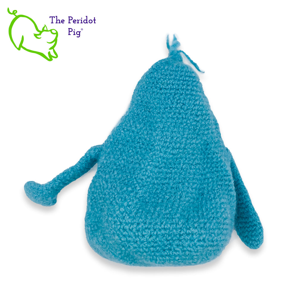 Glenda has a big mouth! She's not loud though...she just likes to cram stuff in her big mouth. She prefers candy but you could easily fill her with anything. Her dream is to show up in a kid's Easter basket one day. Definitely needs to be a special kid that appreciates little monsters like Glenda or Gary. She's made of 100% wool that has been felted down to create her hollow body. Back view shown.