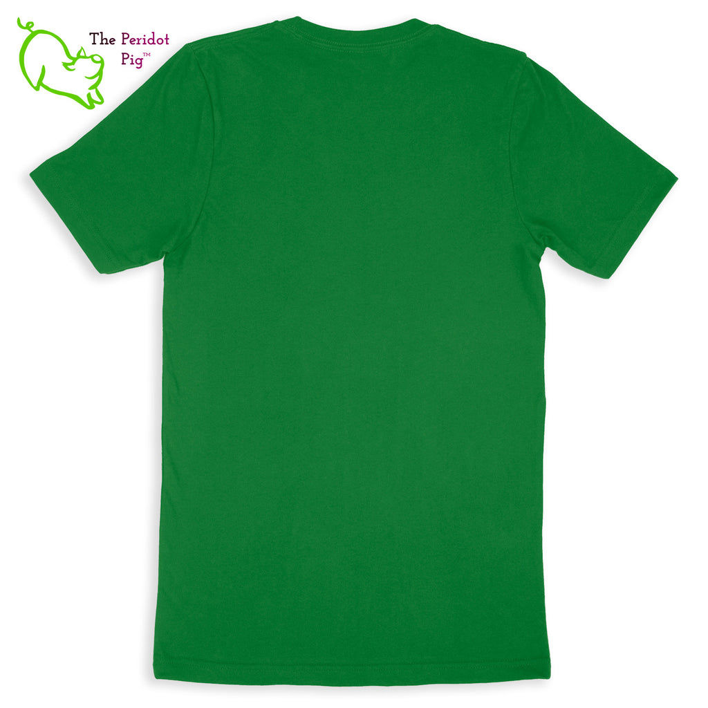 These shirts are super soft and comfortable. The design is a thin, flexible vinyl that's not too heavy. "Stop Talking" is in a bright yellow with the word "book" scripted in silver glitter vinyl. The rest of the text and graphic is in white. Back view shown in Leaf.