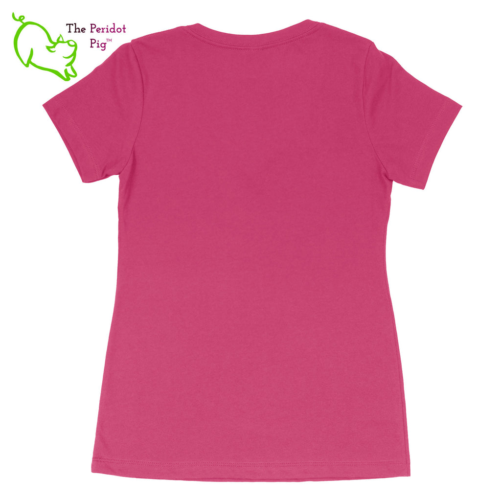 I bet you thought this would be an animal print shirt but instead it's a completely different kind of beast! Show off your inner wild and free animal with this cute retro shirt. Available in both a crew and v-neck style. The image is a super-lightweight stretch vinyl on the front only. V-neck back view.