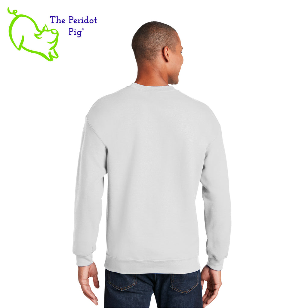 This warm, soft crewneck sweatshirt features our PI day InsPIre theme in vivid print on the front. It's available in four colors to help celebrate PI in style. Back view shown in white.