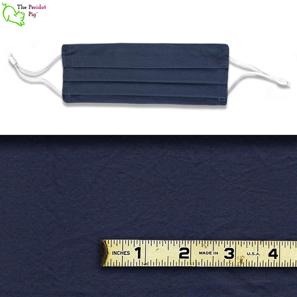 A solid color navy mask