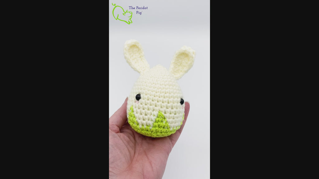 Video of a bunny egg in green.