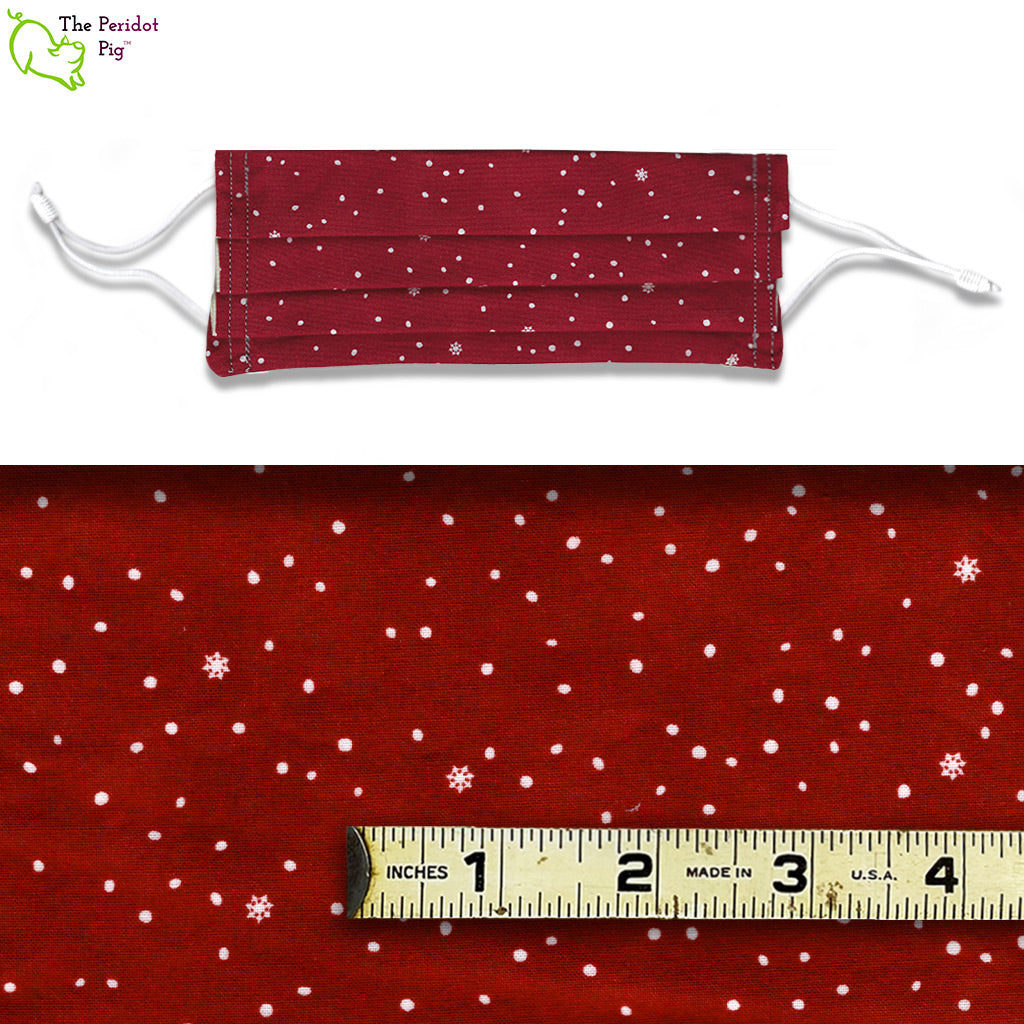 This Red Snowflake pattern is a deep red with tiny little white snowflakes. 